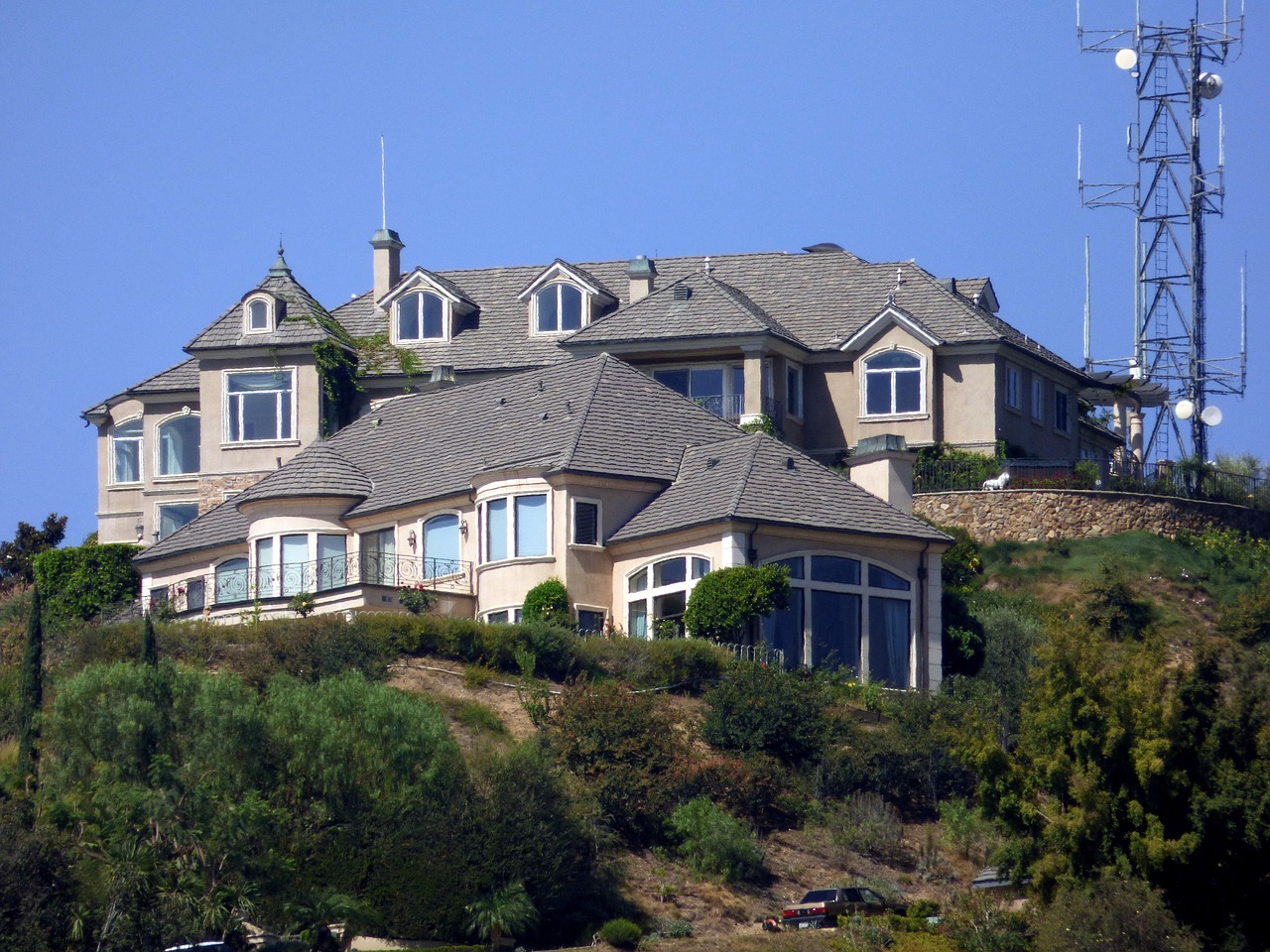 hillside house